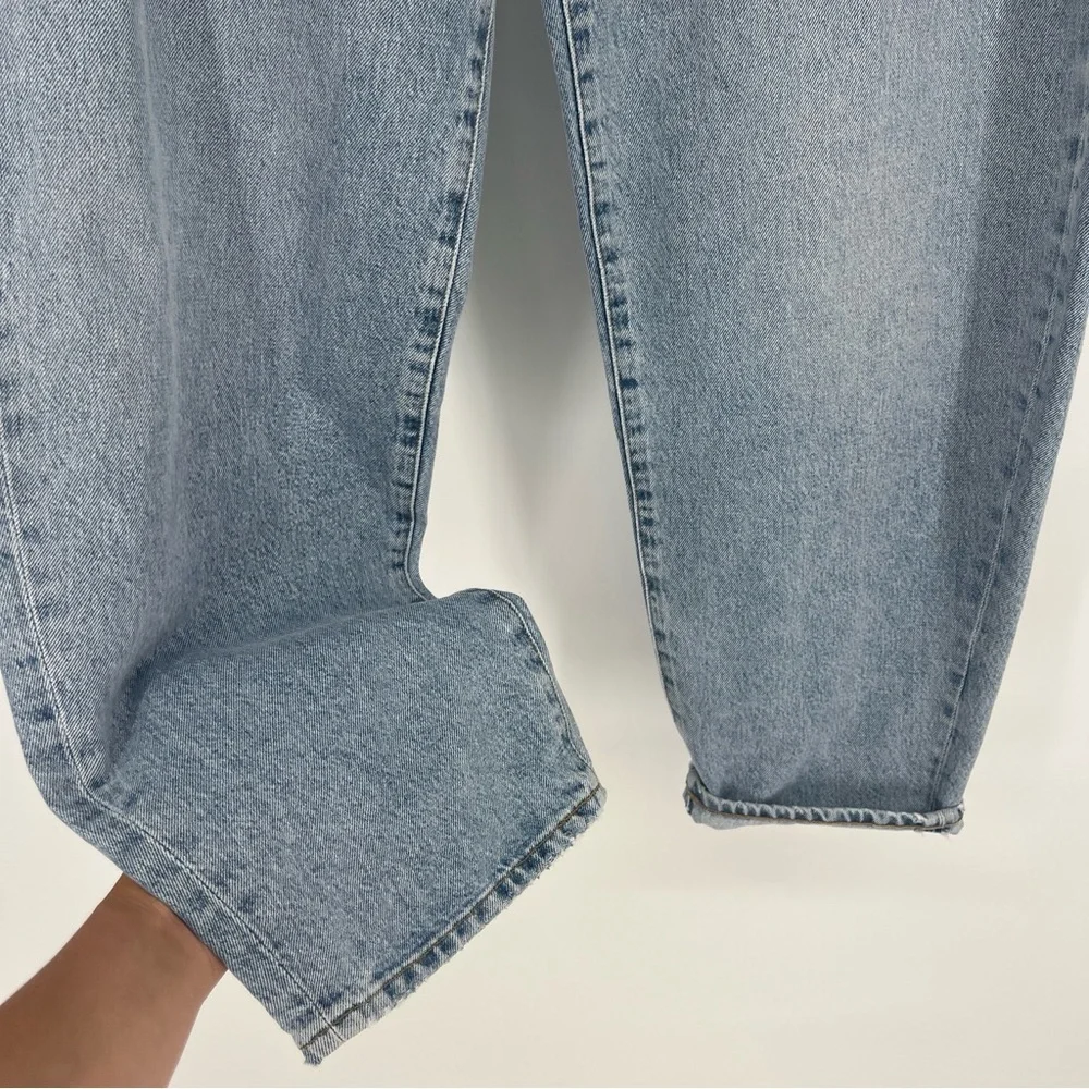 Agolde Balloon Baggy Leg Mid Rise Light Wash Classic Bohemian Denim Jeans 27